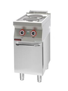Kuchnia elektryczna 2 płyty okrągłe 2x2,6kW na podstawie szafkowej zamkniętej