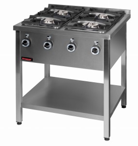 Kuchnia gazowa na podstawie otwartej 4-palnikowa 2x4,5kW + 2x7,5kW