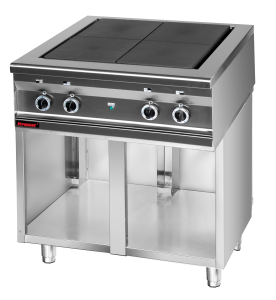 Kuchnia elektryczna (top) 800mm 4x4,0 kW na podstawie szafkowej otwartej