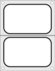 Wymienna matryca do zgrzewarki Hendi wykonana z polerowanego aluminium Czarna silikonowa uszczelka