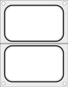 Matryca do zgrzewarki Duni DF10 na dwie tacki 178x113 mm Wariant podstawowy