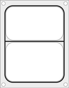 Matryca do zgrzewarki Duni DF10 na tackę dwudzielną 227x178 mm Wariant podstawowy