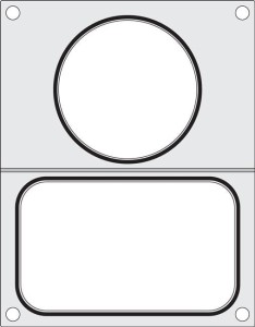 Matryca do zgrzewarki Hendi  na tackę bez podziału 178x113 + pojemnik fi 115 Wariant podstawowy