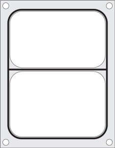 Matryca do zgrzewarki Hendi  na tackę dwudzielną 227x178 mm Wariant podstawowy