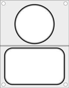 Matryca do zgrzewarki MANUPACK 190  na tackę bez podziału 178x113 + pojemnik fi 115 Wariant podstawowy