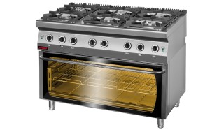 Kuchnia gazowa z piekarnikiem elektrycznym moduł  3xGN 1/1