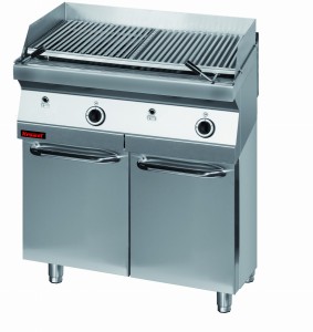 Lawa grill 800 mm 14kW na podstawie szafkowej zamkniętej