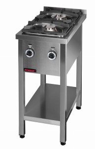 Kuchnia gazowa na podstawie otwartej 2-palnikowa 1x4,5kW + 1x7,5kW