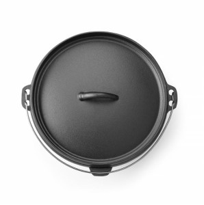 Kociołek żeliwny, HENDI, 7,2L, czarny, ⌀310x(H)155mm Wariant podstawowy
