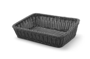 Kosz skośny prostokątny czarny 400x300x(H)120mm Wariant podstawowy