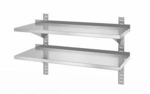 Półka wisząca przestawna, podwójna z dwiema konsolami, HENDI, 1000x400x600 mm, 1000x400x(H)600mm Wariant podstawowy