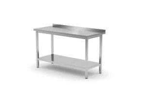 Stół roboczy przyścienny z półką - skręcany, o wym. 1600x700x850 mm Wariant podstawowy