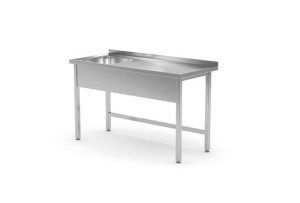 Stół z jednym zlewem - skręcany, o wym. 600x700x(H)850 mm Wariant podstawowy
