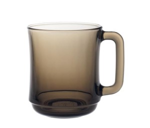 Szklanka z uchem LYS SEPIA, 0,31L, brązowy, 6 szt., o80x(H)100mm Wariant podstawowy