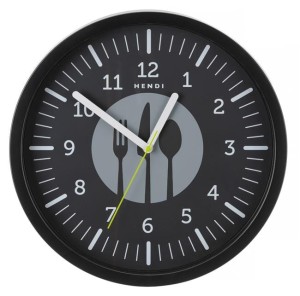 Zegar ścienny, HENDI, czarny, ⌀356x(H)45mm Wariant podstawowy
