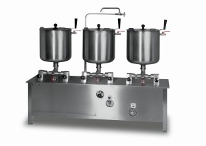 Zestaw trzech kotłów przechylnych elektrycznych (3x30 l) ZE-6
