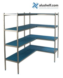 Regały systemowe Alushelf z aluminium anodowanego