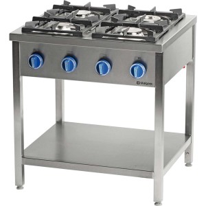 Kuchnia gazowa wolnostojąca 900 - 4 palnikowa z półką 20,5kW - G30 (propan-butan)